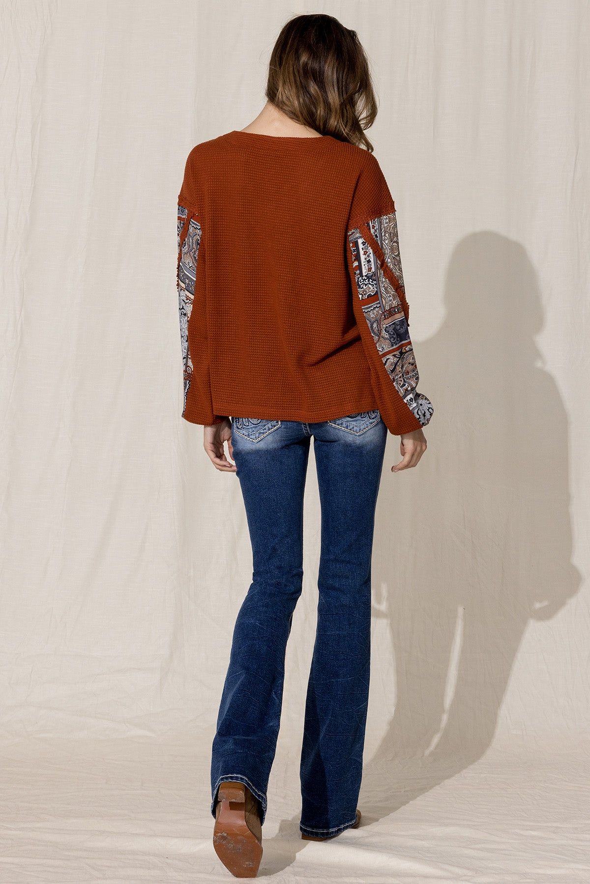 Paisley Sleeve Knit Top sold by Miss Me product image thumbnail 5