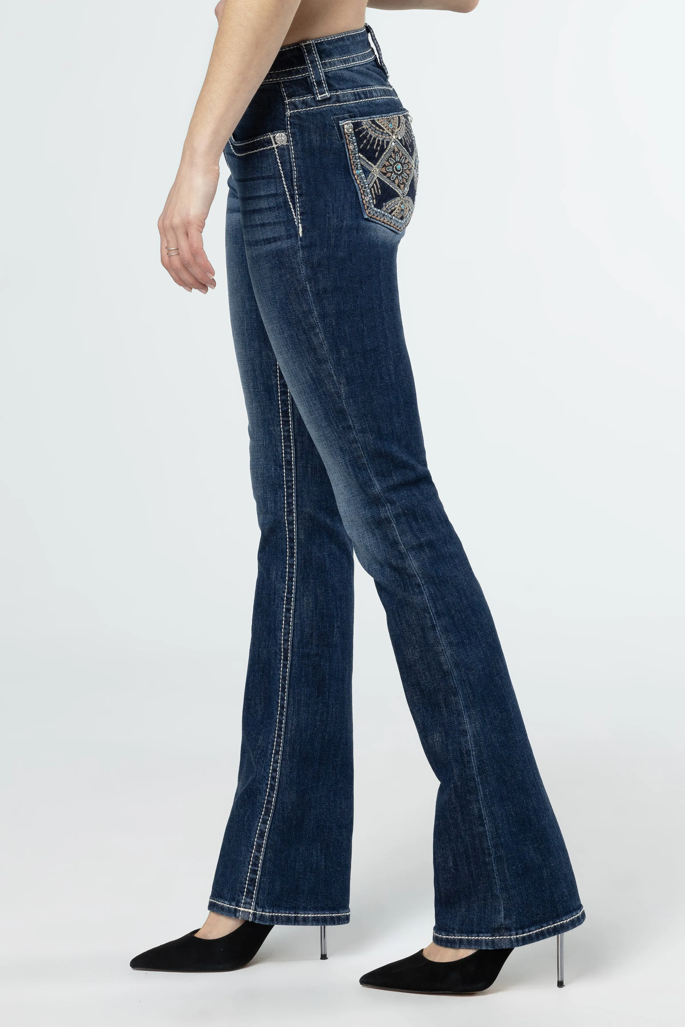 Floral Scene Bootcut Jeans sold by Miss Me product image thumbnail 3