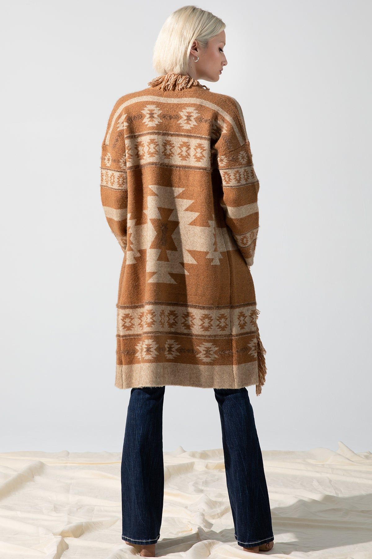 Camel Aztec Cardigan sold by Miss Me product image thumbnail 5
