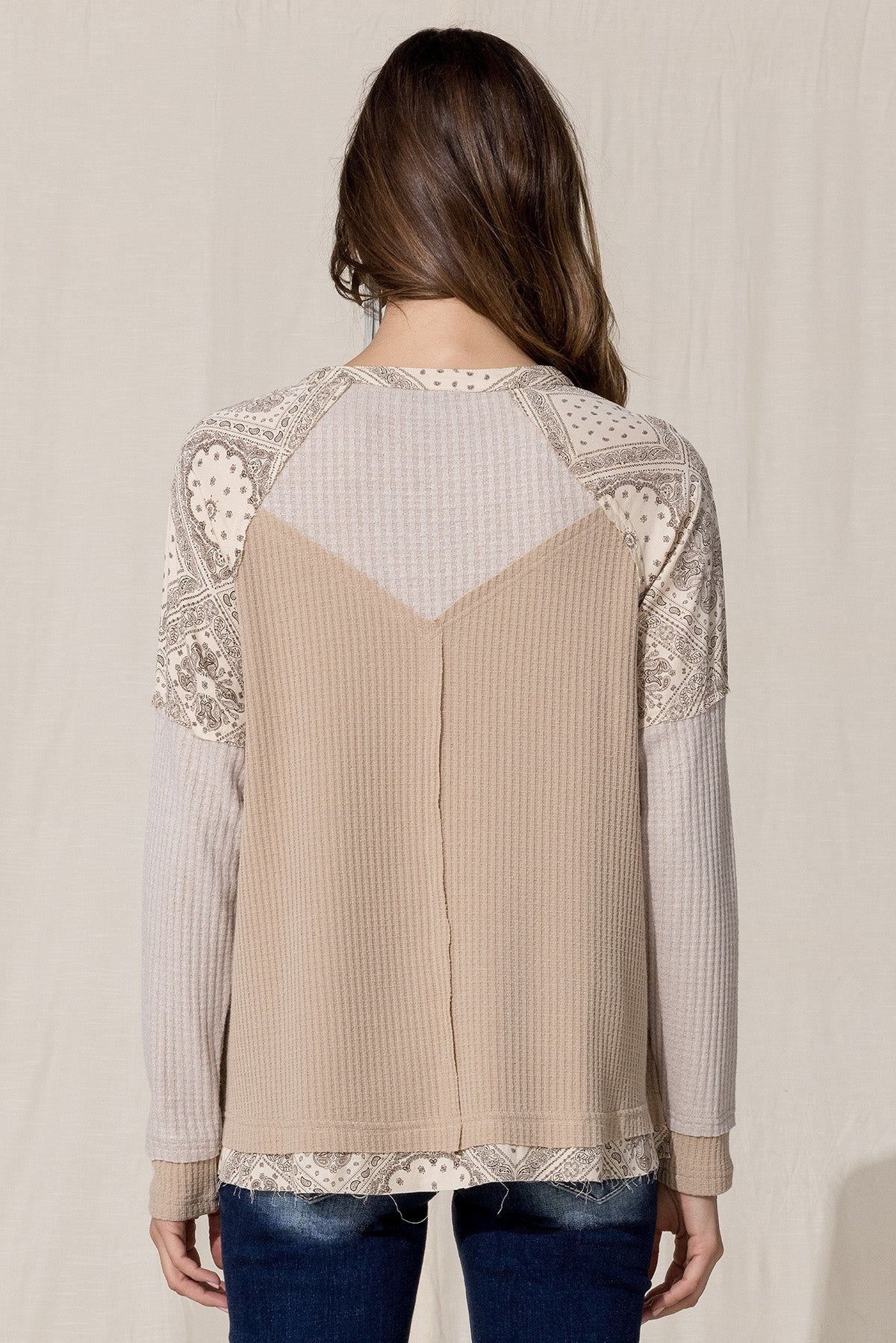 Paisley Printed Knit Top sold by Miss Me product image thumbnail 2