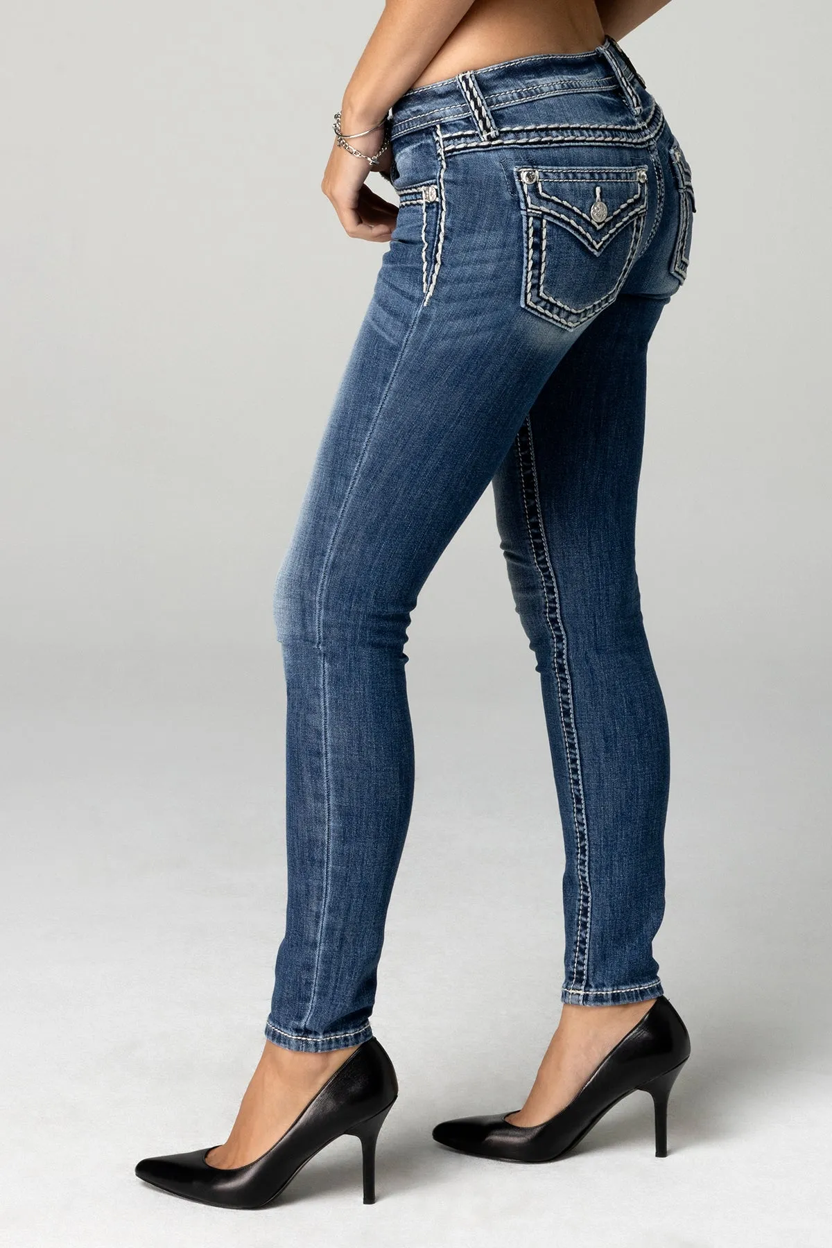 Cleo Stitched Skinny Jeans sold by Miss Me product image thumbnail 3