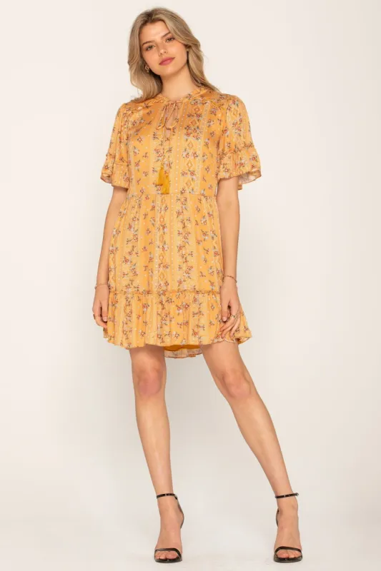 Floral Romance Mock Neck Dress sold by Miss Me