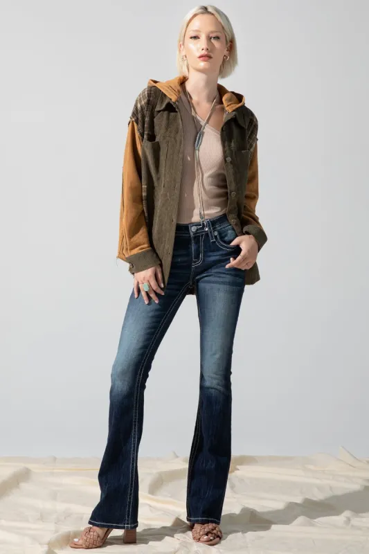 Corduroy Plaid Jacket sold by Miss Me