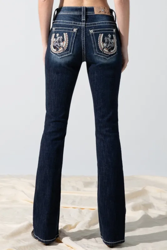 Bursting Horseshoe Bootcut Jean sold by Miss Me