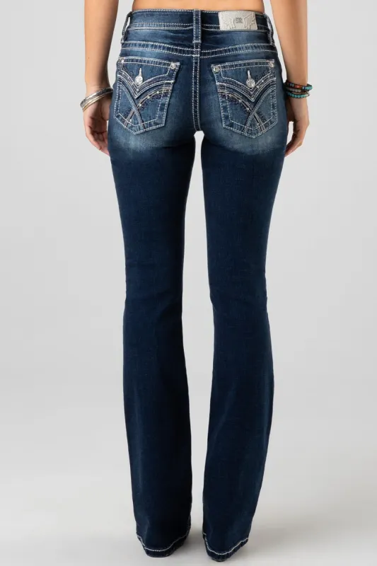 Crystal Chain Bootcut Jeans sold by Miss Me