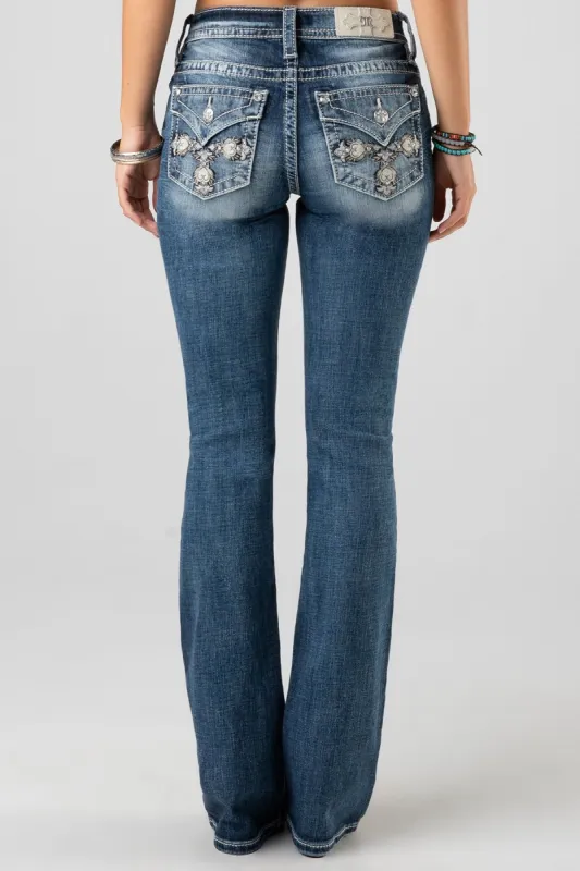 Crossed Heart Bootcut Jeans sold by Miss Me