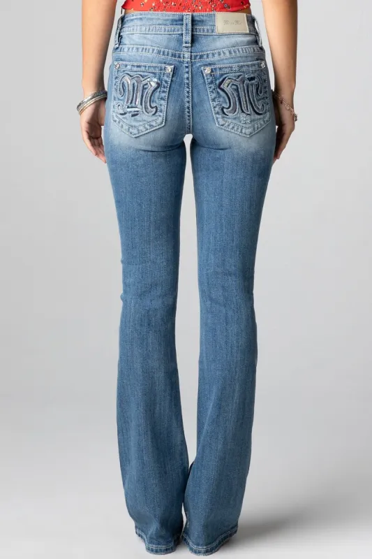 Torn M Life Bootcut Jeans sold by Miss Me