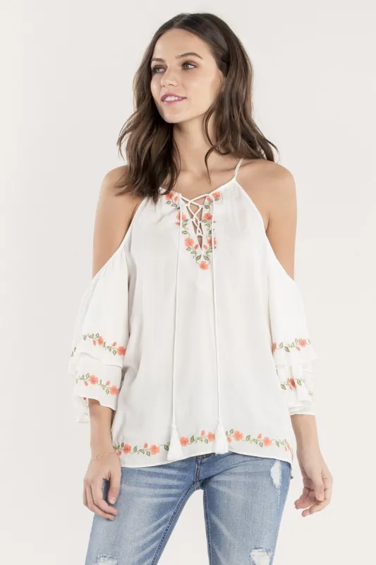 Floral Bliss Halter Top sold by Miss Me