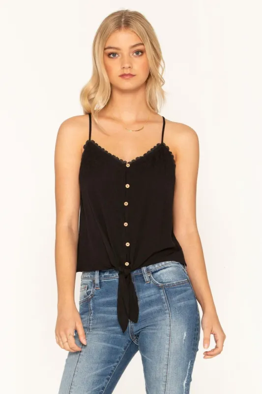 Little Fling Tie Front Cami sold by Miss Me
