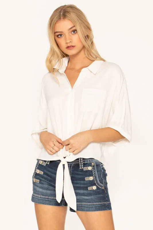 Basic Button Up Shirt sold by Miss Me