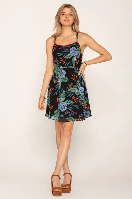 Floral Waterfall Mini Dress sold by Miss Me