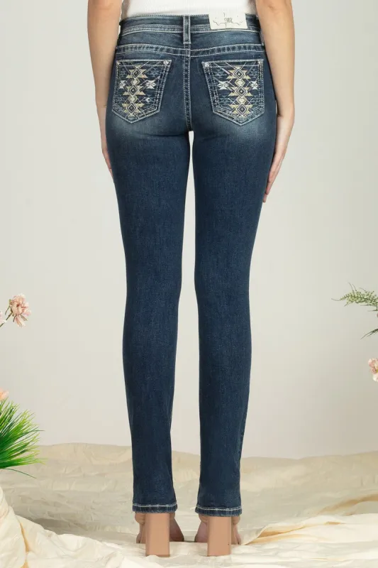 Blooming Aztec Straight Denim sold by Miss Me