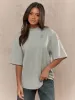 Street Embroidered Logo Drop Shoulder Oversized Crew Neck T-Shirt sold by Missguided