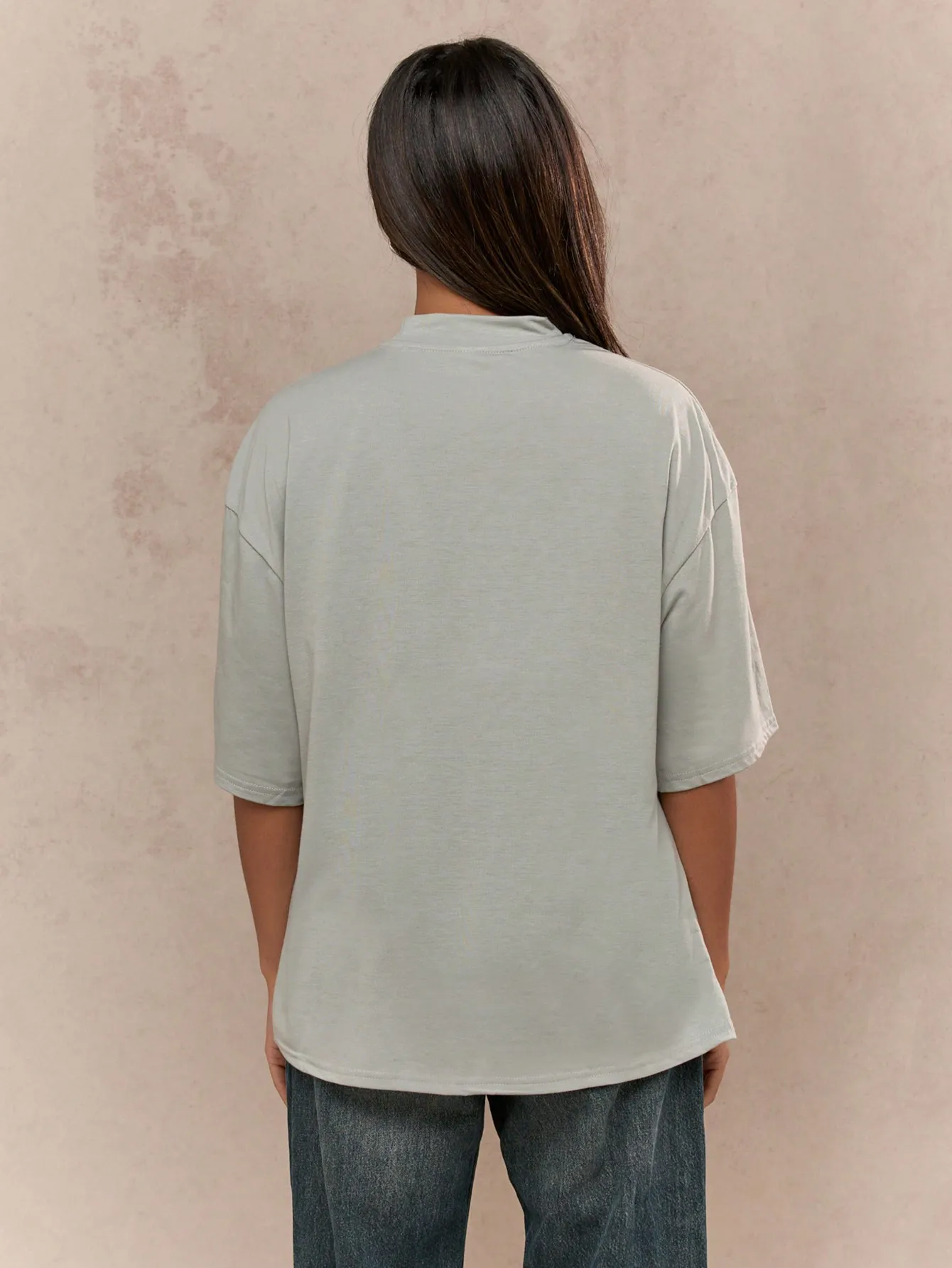 Street Embroidered Logo Drop Shoulder Oversized Crew Neck T-Shirt sold by Missguided product image thumbnail 2