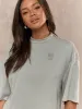 Street Embroidered Logo Drop Shoulder Oversized Crew Neck T-Shirt sold by Missguided