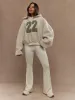 Fall/Winter Warm Color Block "22" Number Fleece Oversized Hoodie For Cold Weather,Long Sleeve Tops sold by Missguided