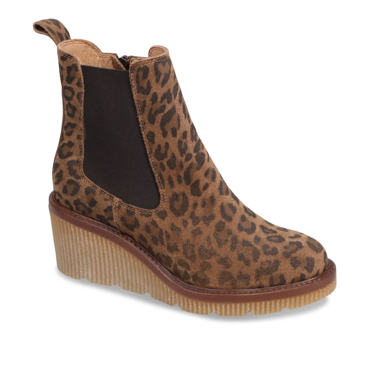 Averie Leopard Wedge Boot sold by Miz Mooz