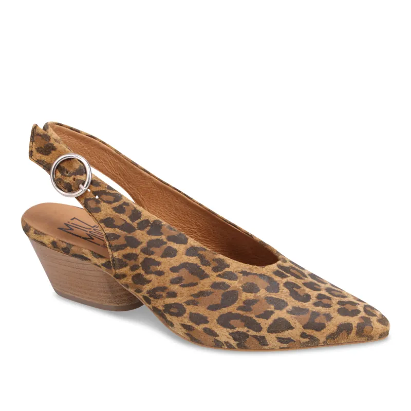 Haven Leopard Slingback Heel made by Miz Mooz