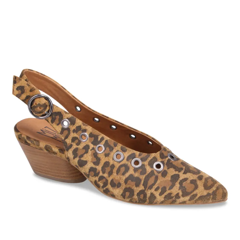 Huxley Leopard Heel made by Miz Mooz