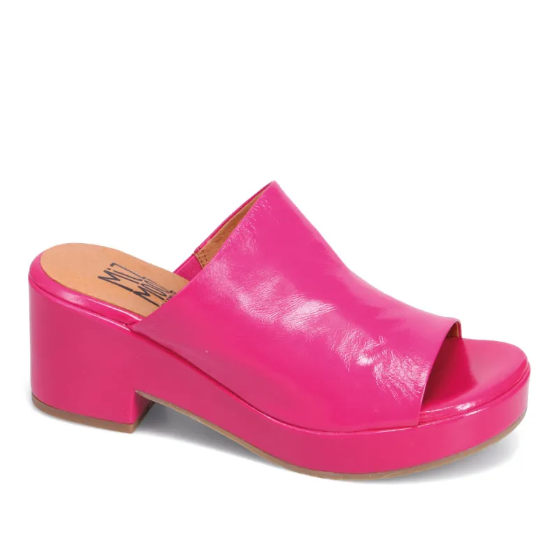 Gwen Patent Heeled Slide made by Miz Mooz