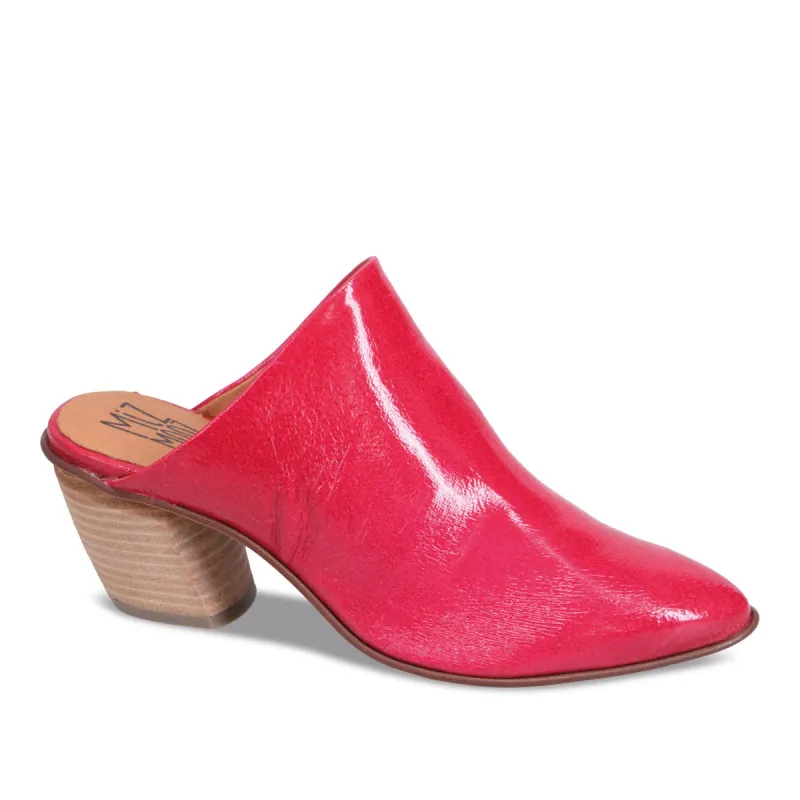 Amalia Patent Mule sold by Miz Mooz