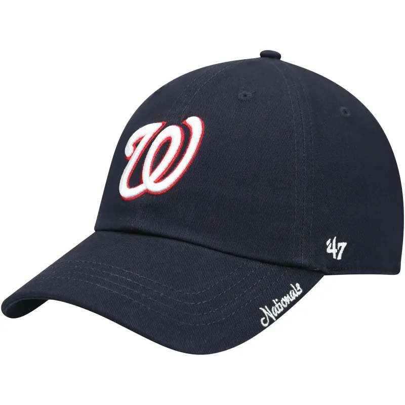 Women's '47 Navy Washington Nationals Team Miata Clean Up Adjustable Hat made by MLB