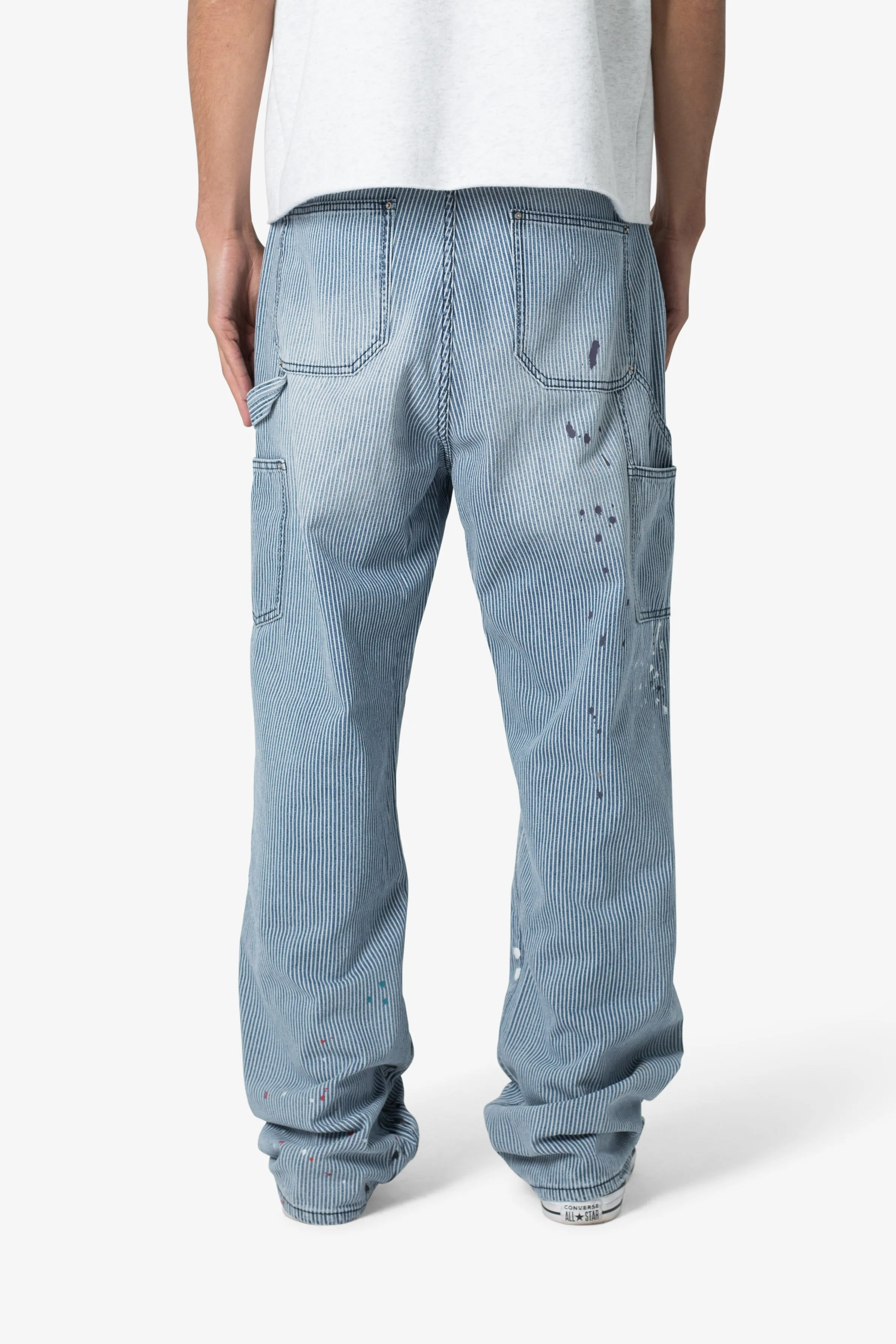 Ultra Baggy Jacquard Carpenter Pants - Grey sold by MNML product image thumbnail 5