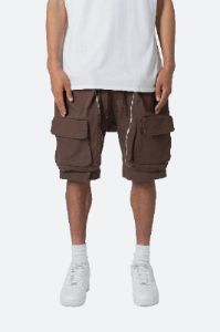 Utility Cargo Pocket Shorts - Brown sold by MNML