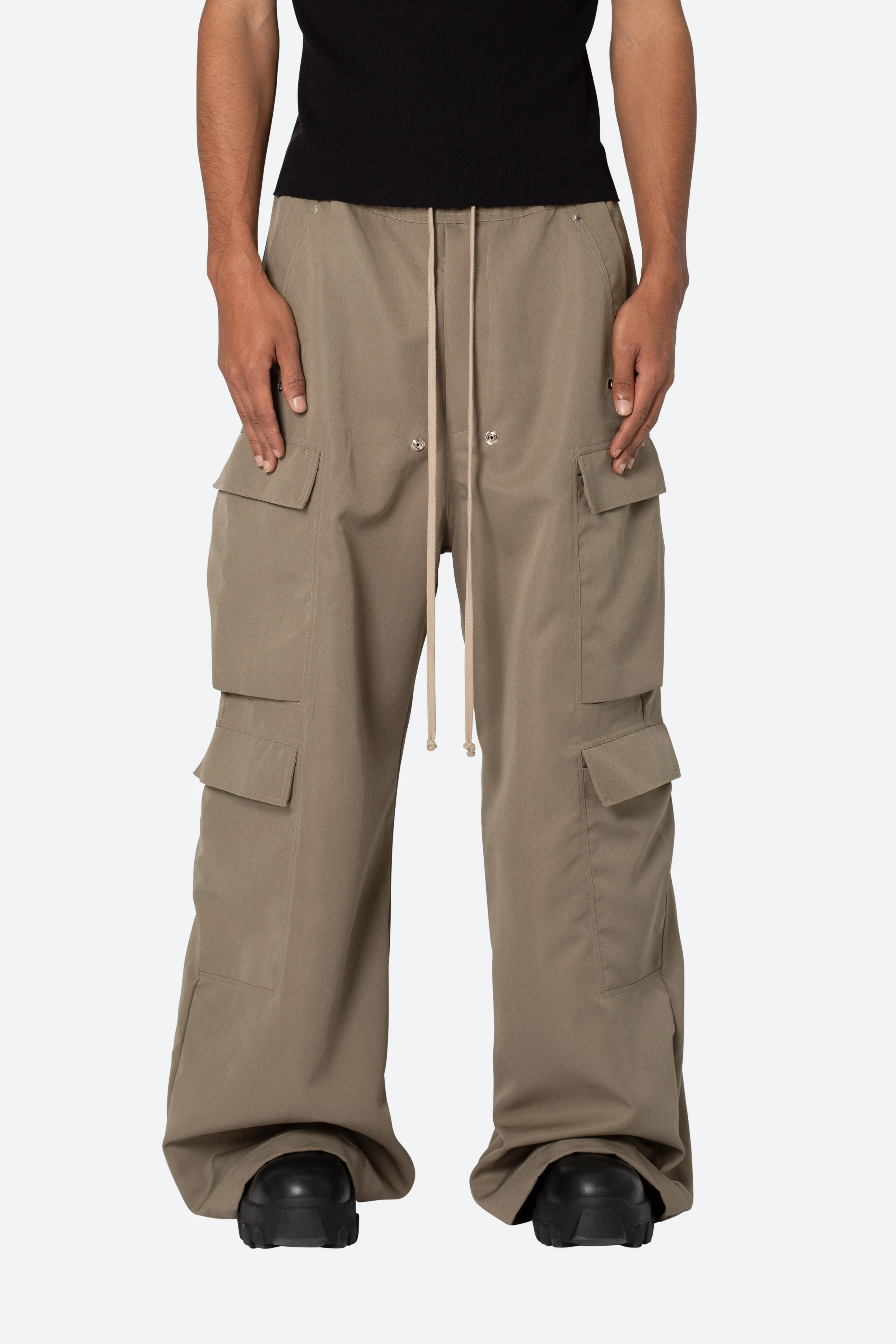 Rave Double Cargo Pants - Olive sold by MNML product image thumbnail 2