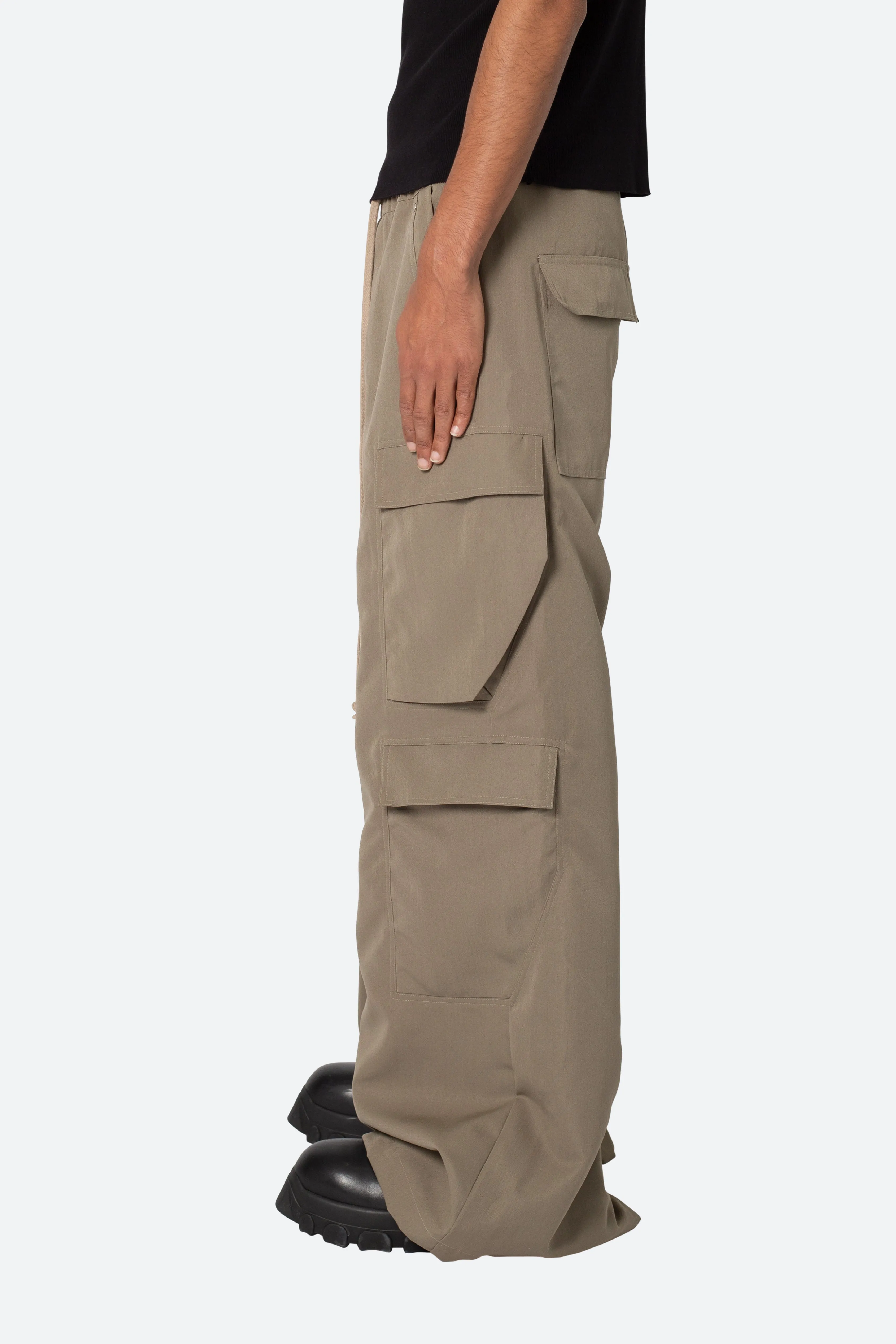 Rave Double Cargo Pants - Olive sold by MNML product image thumbnail 4