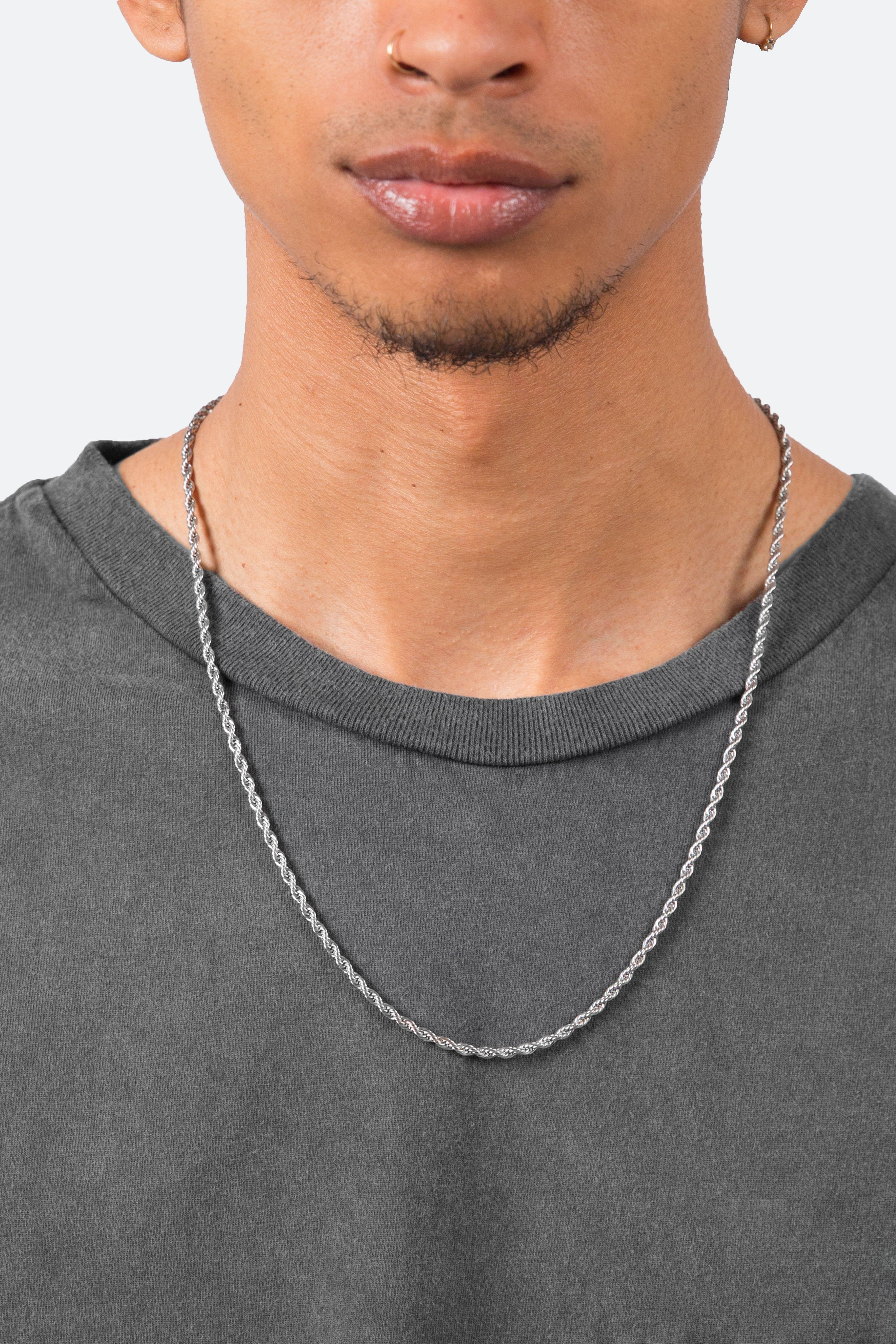 A3 Long Rope Chain - Silver sold by MNML product image thumbnail 4