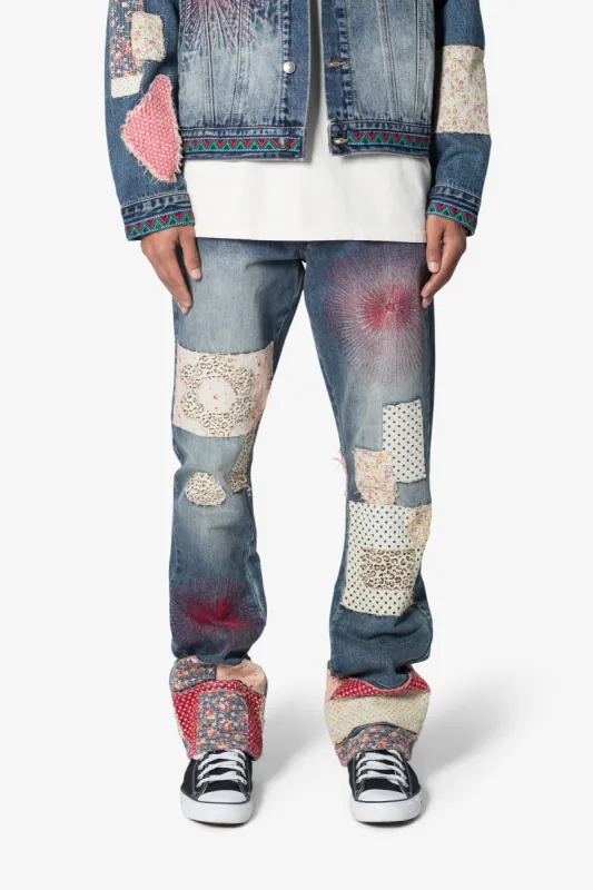 B387 Rugged Flare Denim - Multi sold by MNML