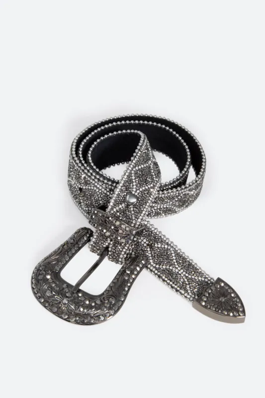 Patterned Caviar Belt - Black sold by MNML