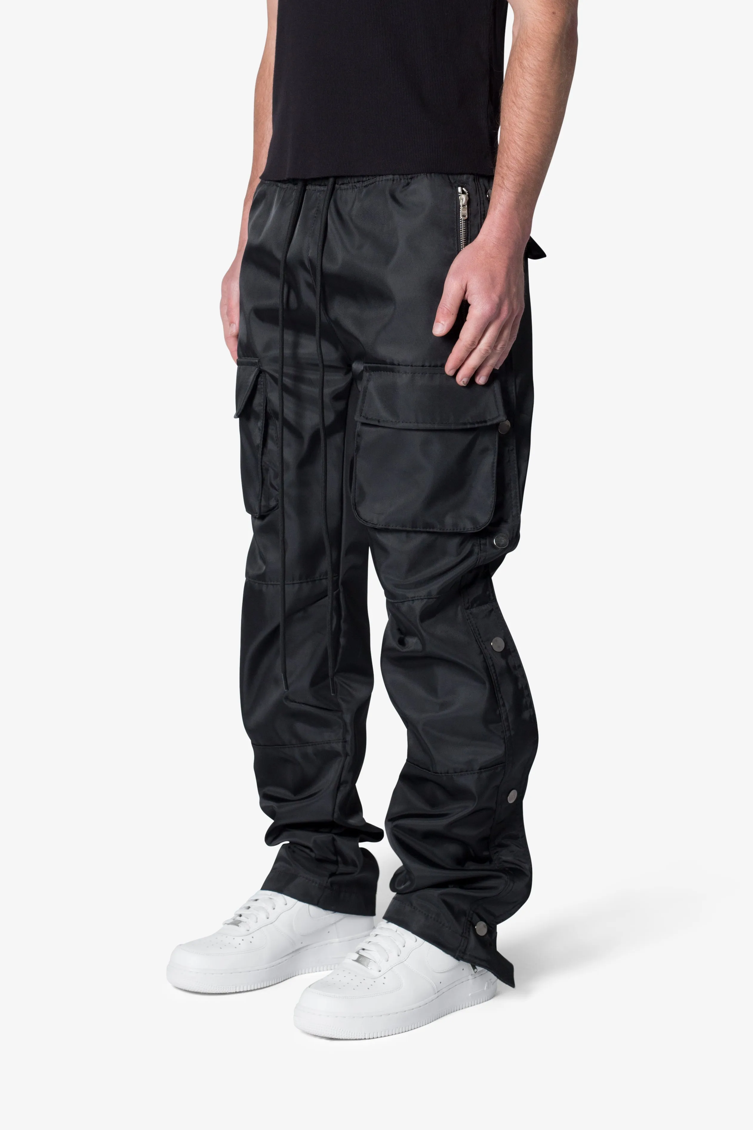 Snap Front Cargo Pants - Black sold by MNML product image thumbnail 3