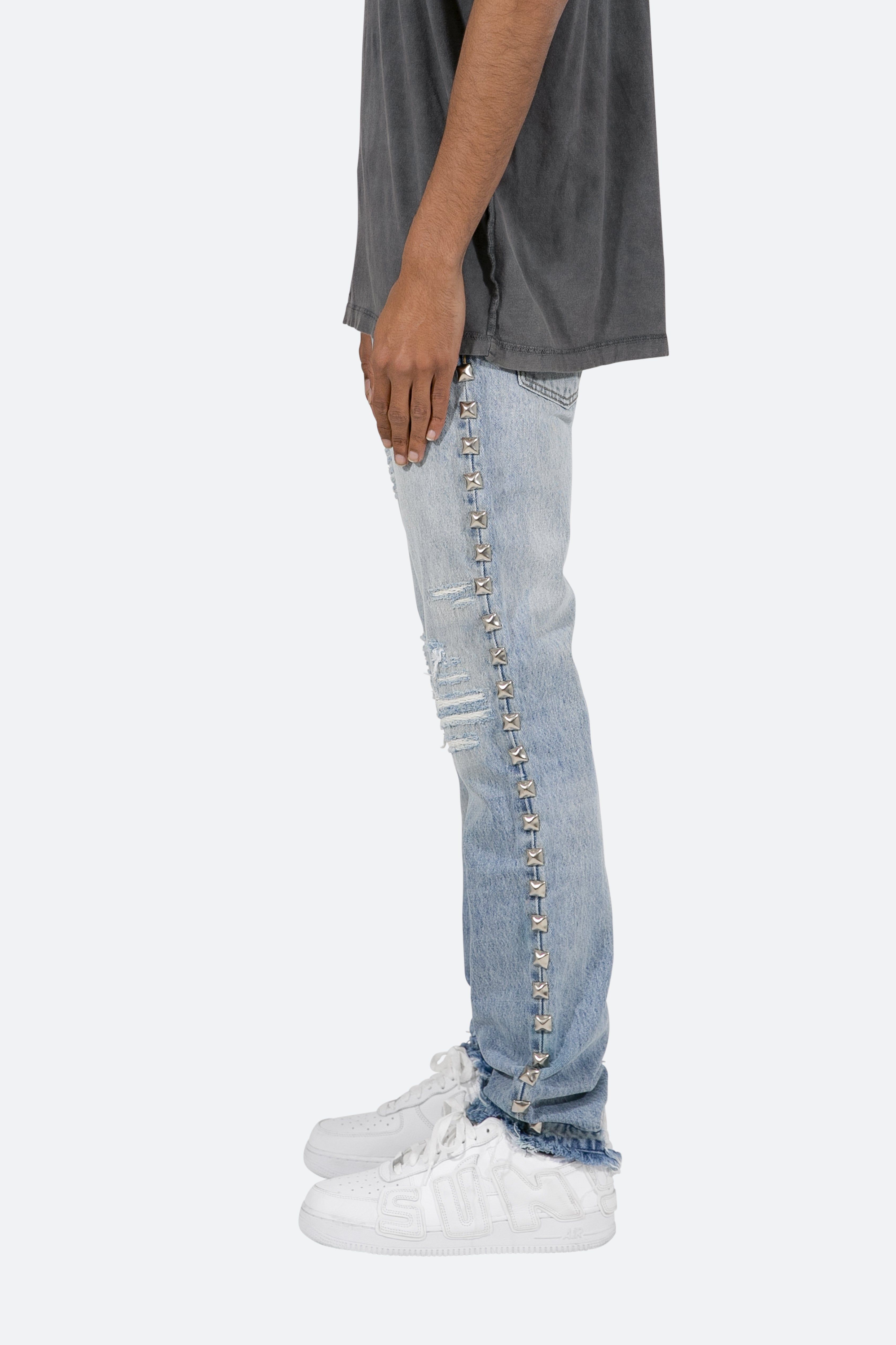 D442 Stud Straight Denim - Blue sold by MNML product image thumbnail 5