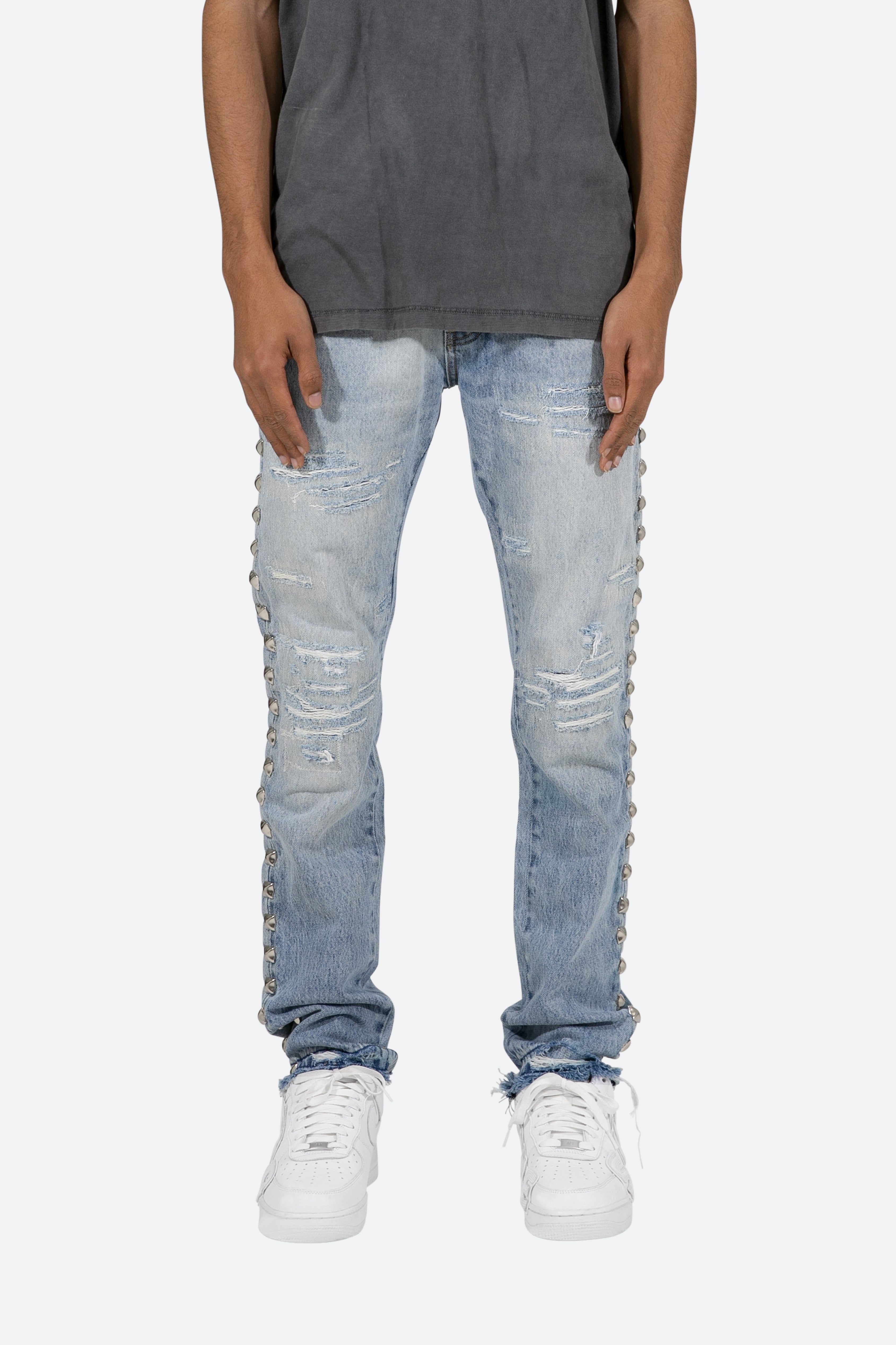 D442 Stud Straight Denim - Blue sold by MNML product image thumbnail 3