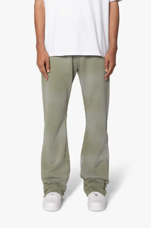 Faded Bootcut Sweatpants - Washed Olive sold by MNML