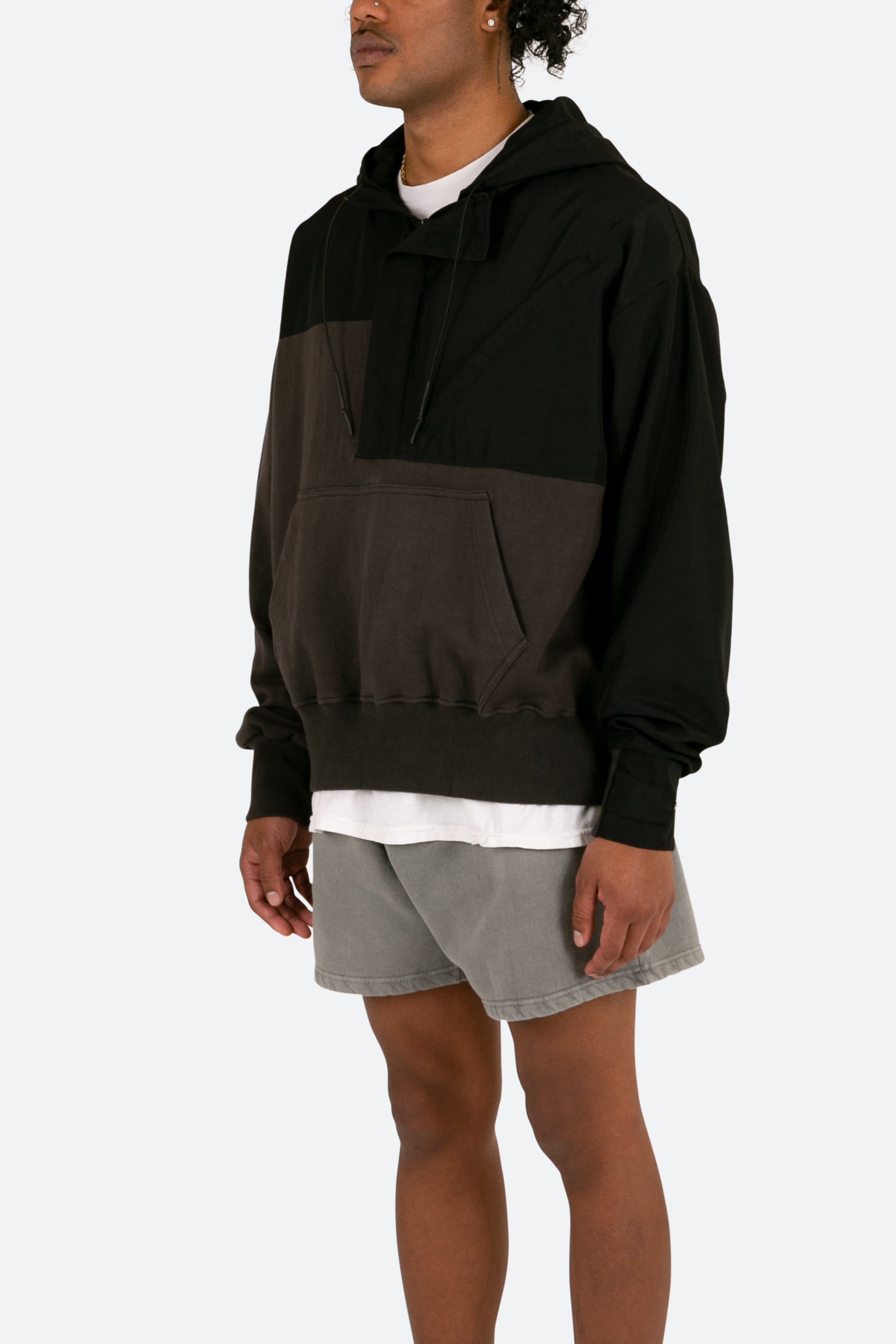 Hooded Nylon Pullover - Black sold by MNML product image thumbnail 5