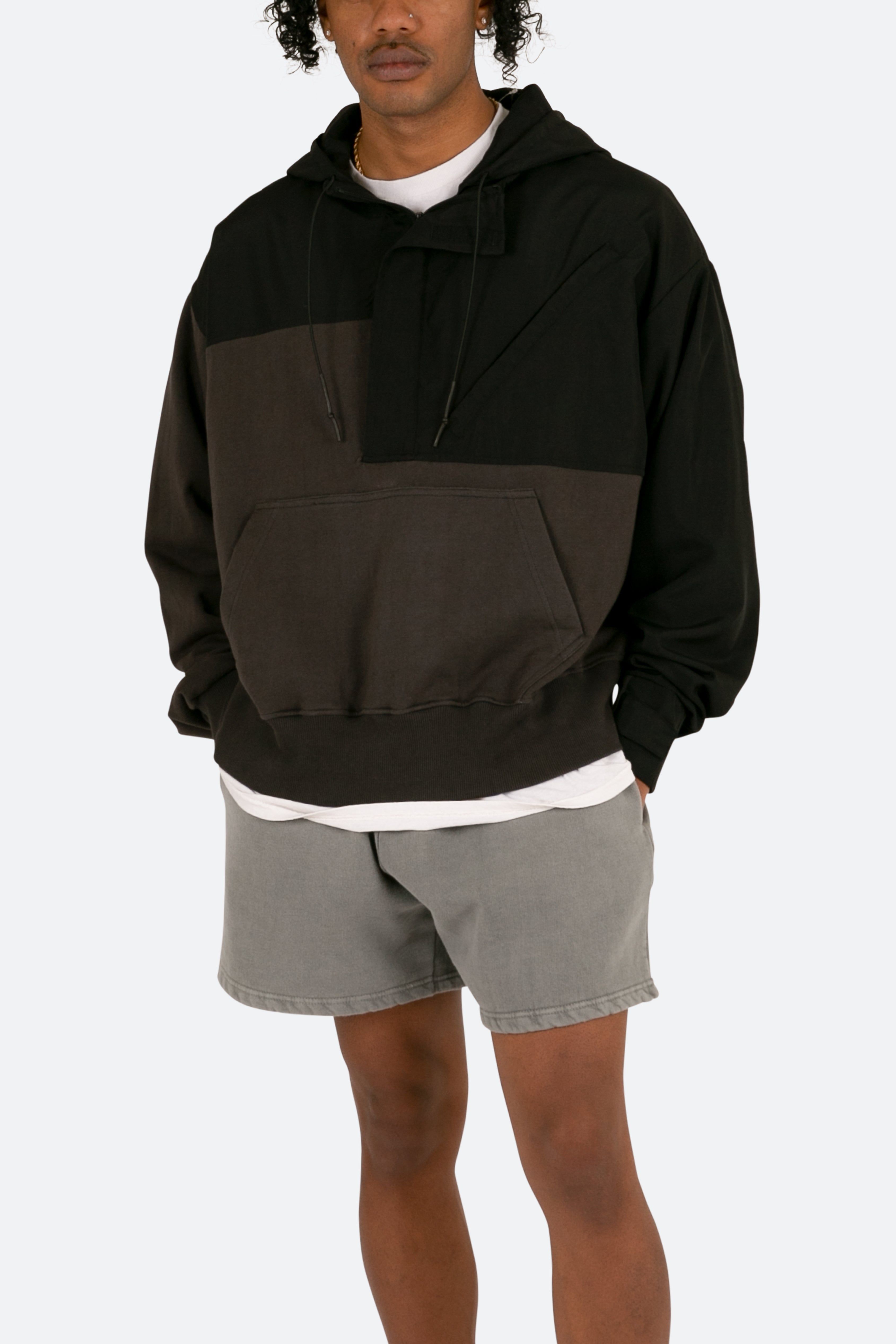 Hooded Nylon Pullover - Black sold by MNML product image thumbnail 3