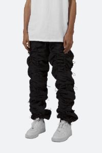 Bungee Cord Pants - Black/Black sold by MNML