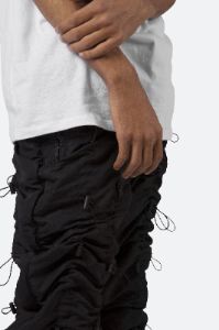 Bungee Cord Pants - Black/Black sold by MNML