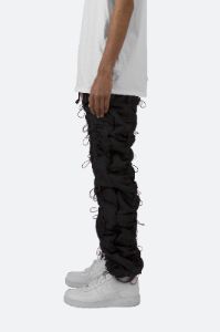 Bungee Cord Pants - Black/Black sold by MNML