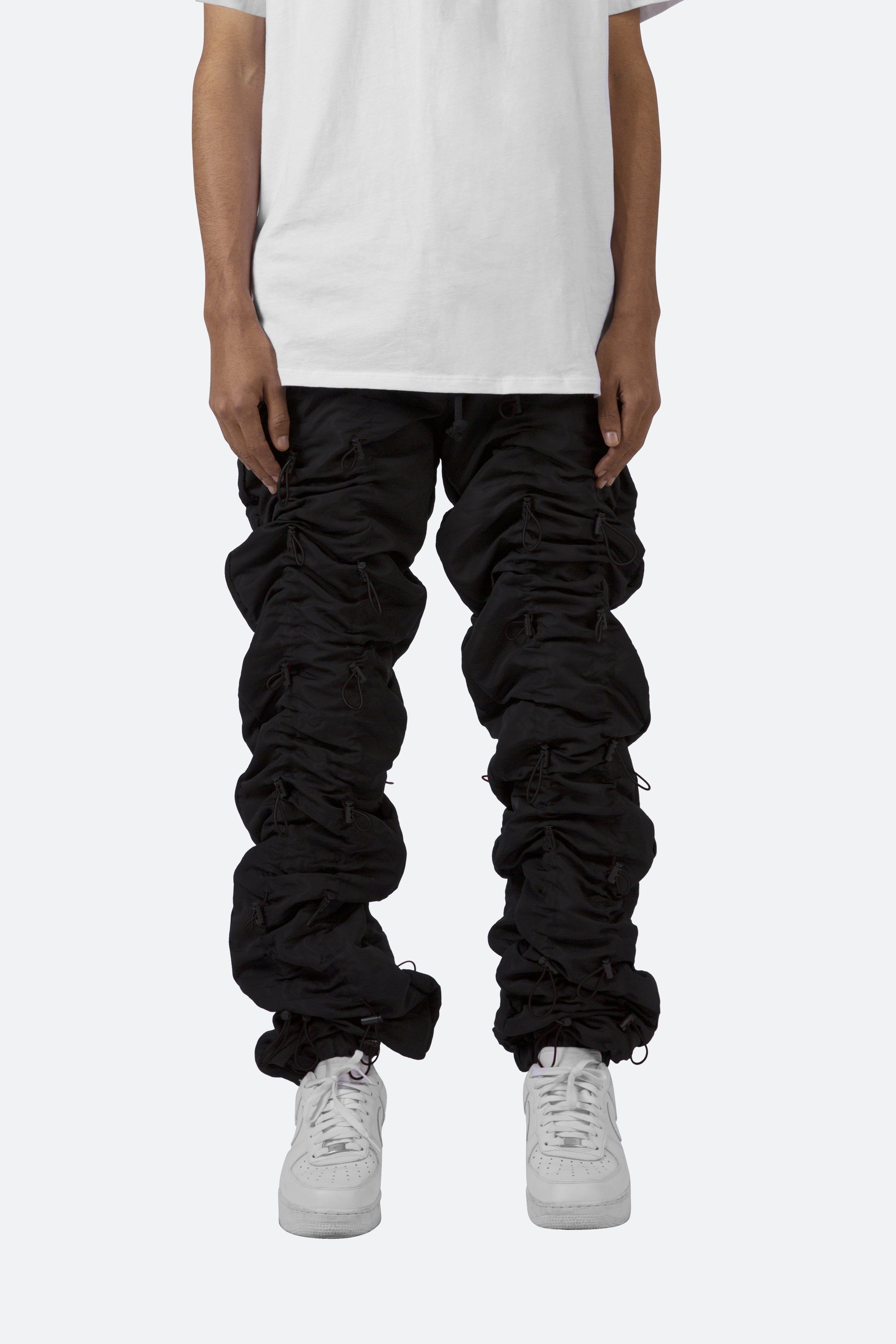 Bungee Cord Pants - Black/Black sold by MNML