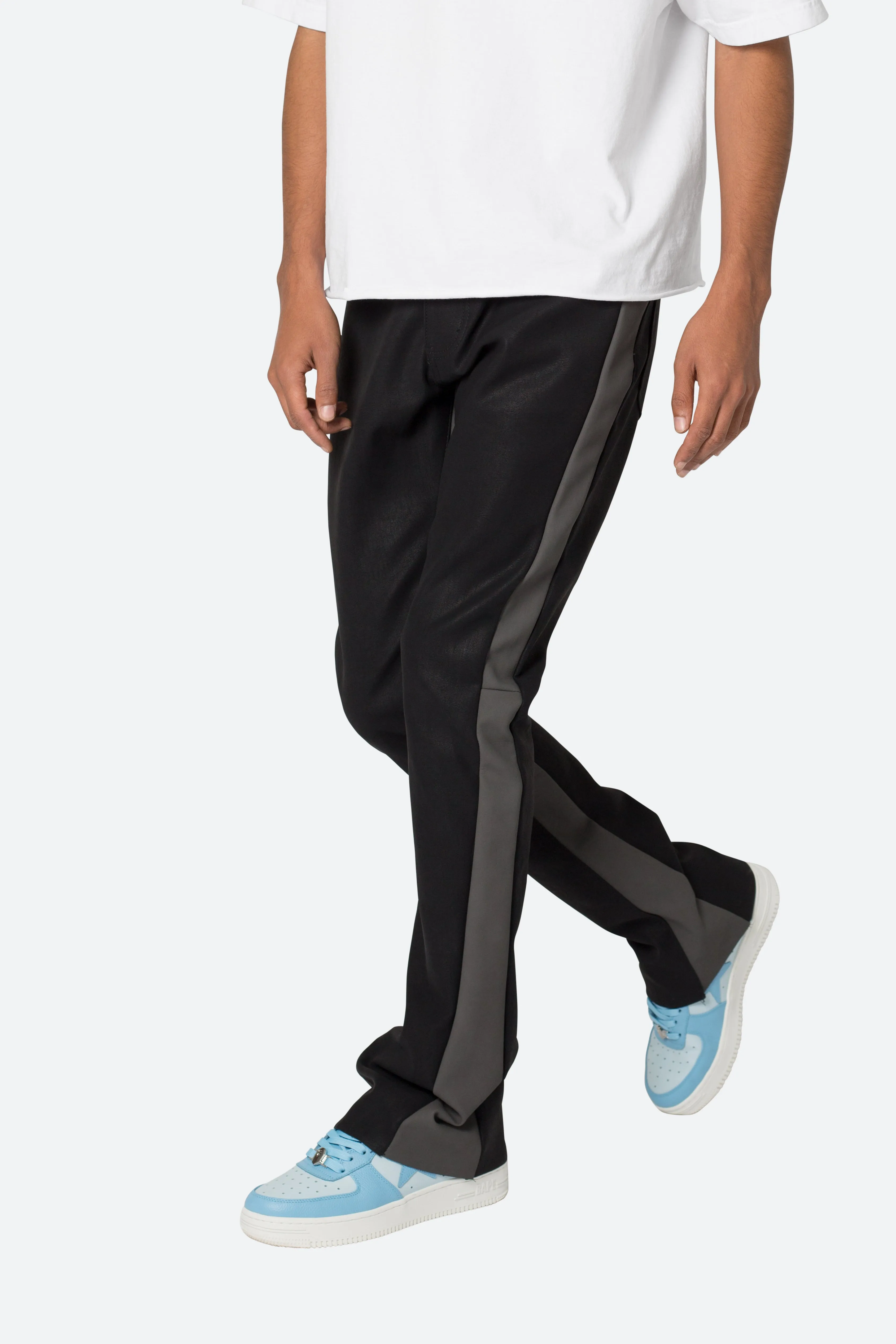 B518 Leather Flare Pants - Black/Grey sold by MNML product image thumbnail 2