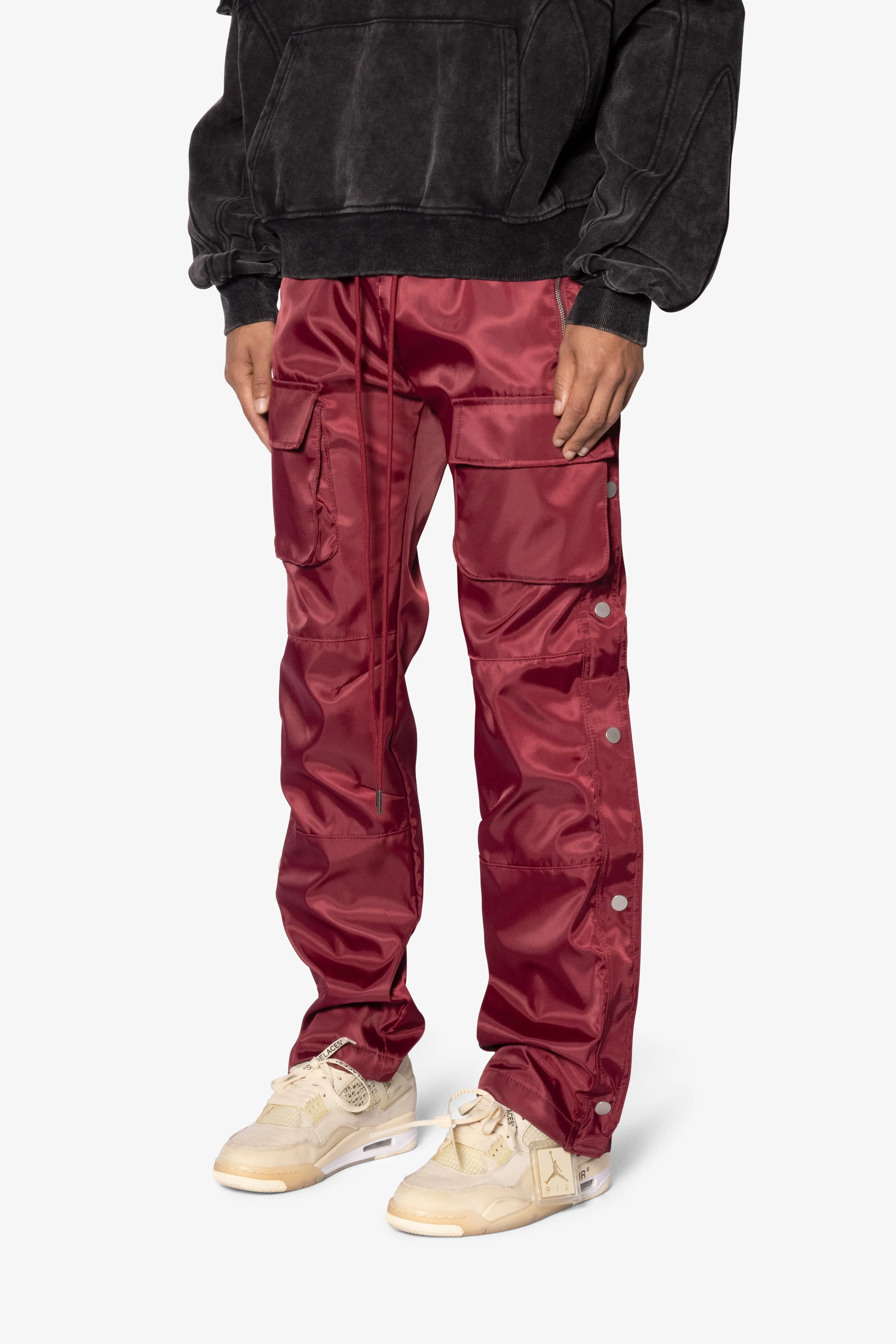 Snap Front Cargo Pants - Red sold by MNML product image thumbnail 3