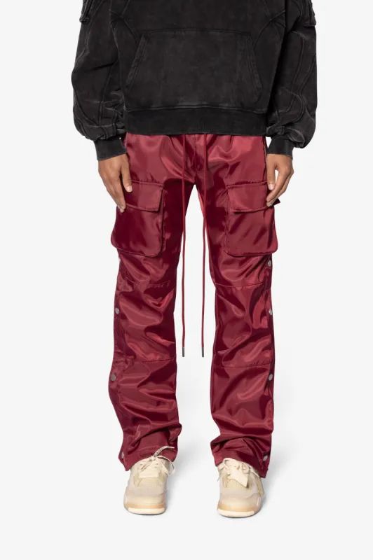Snap Front Cargo Pants - Red sold by MNML