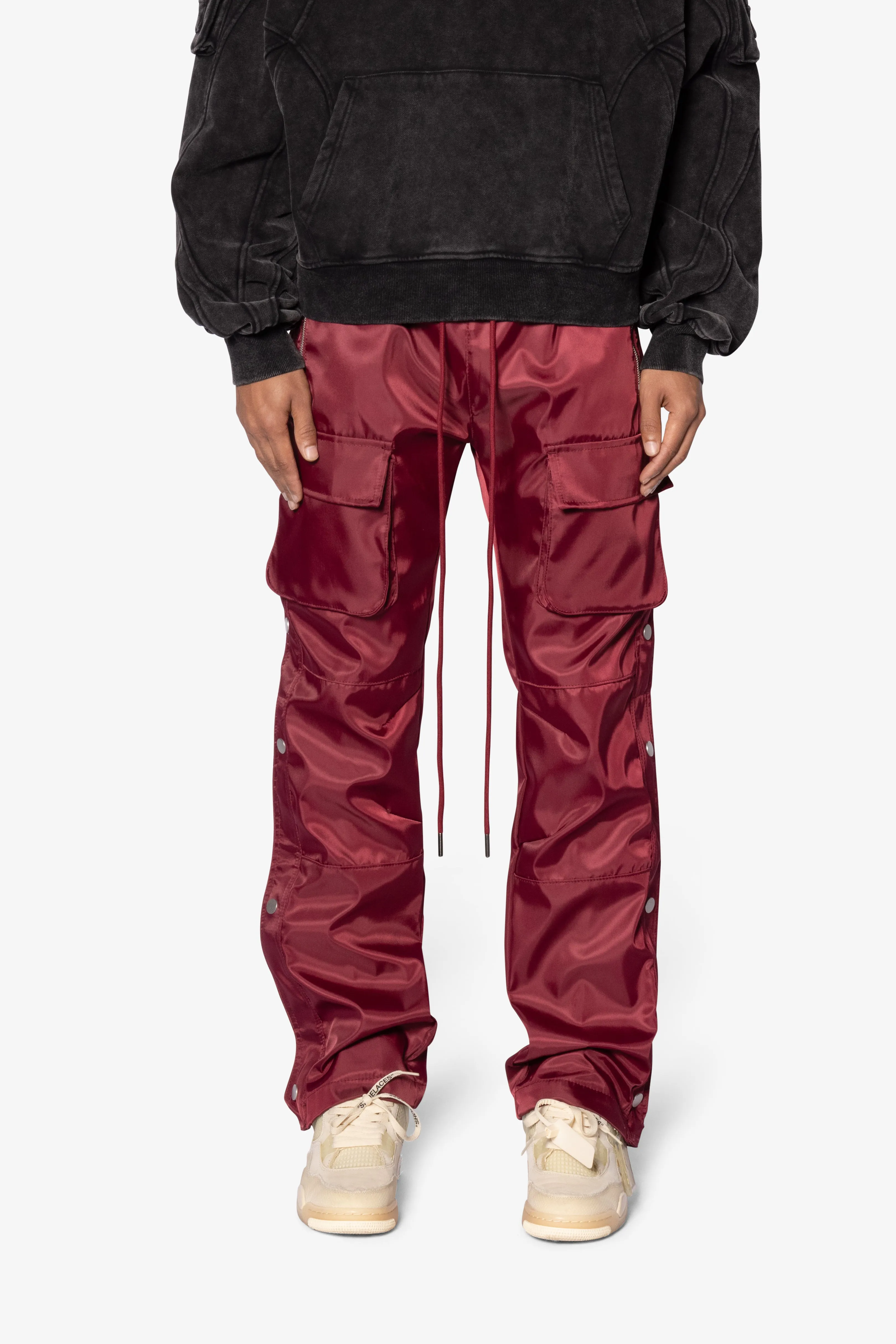 Snap Front Cargo Pants - Red sold by MNML product image thumbnail 2