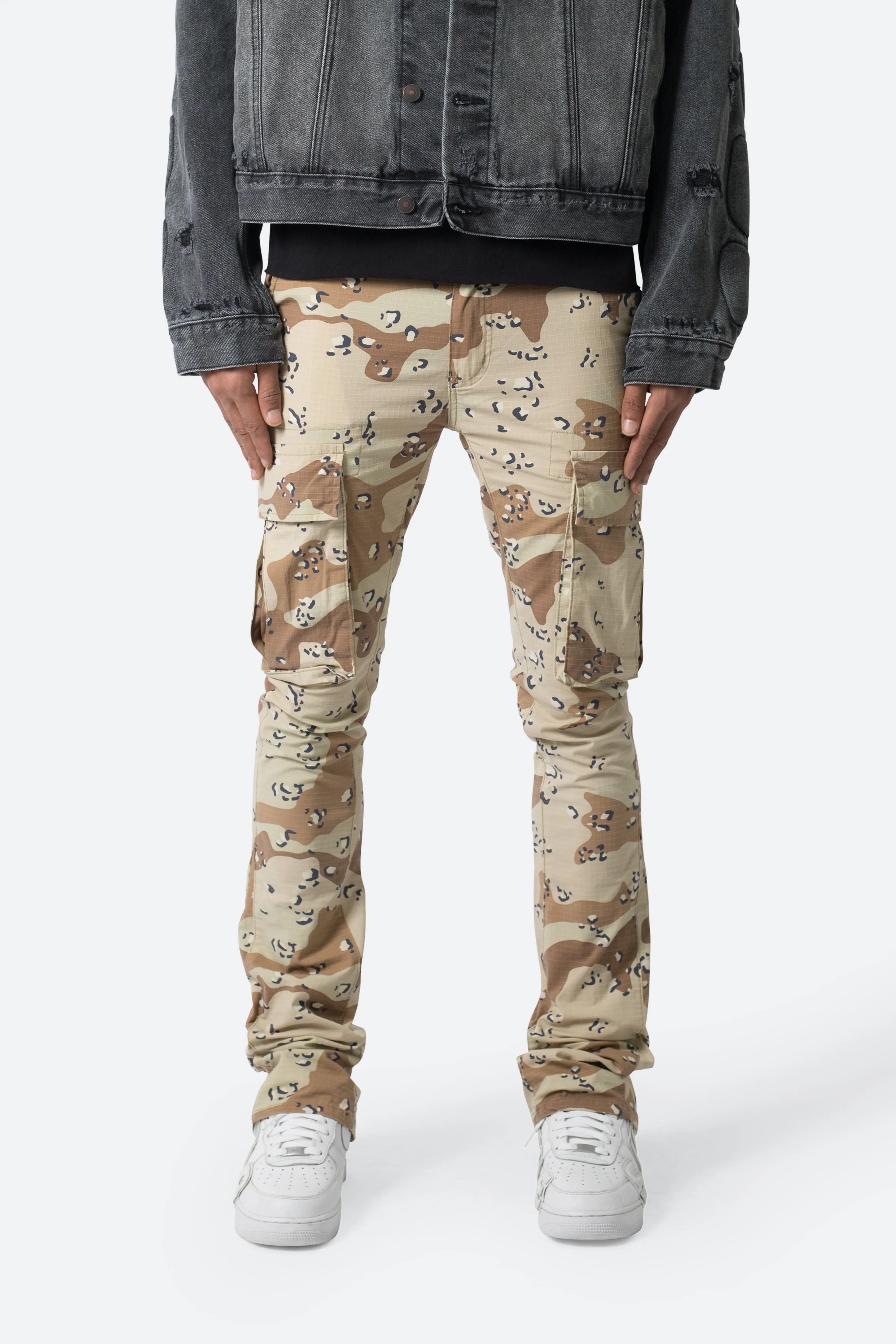 X515 Convertible Skinny Cargo Denim - Desert Camo sold by MNML