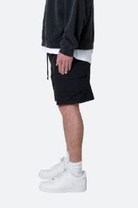 Nylon Side Cargo Shorts - Black sold by MNML