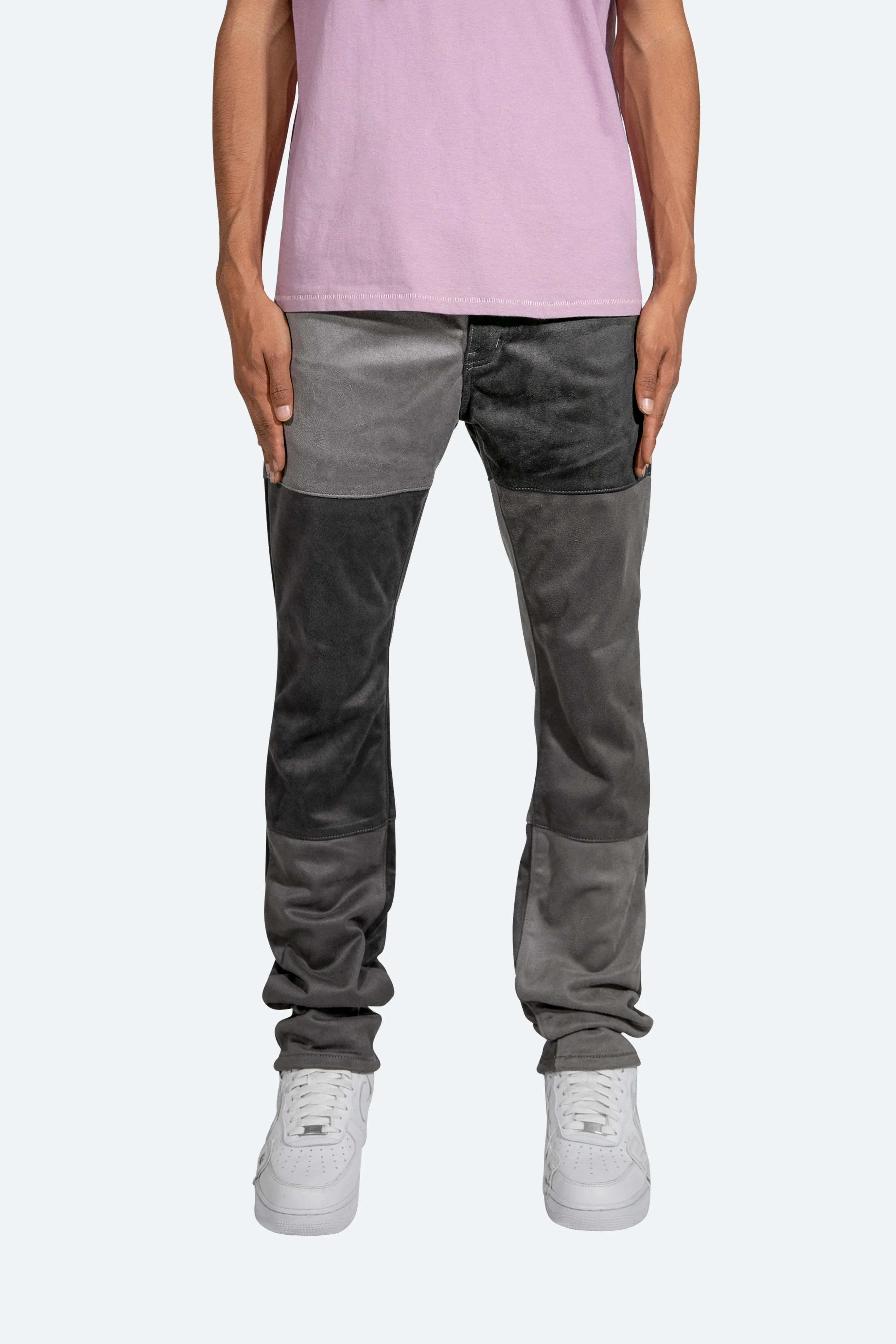 D354 Patchwork Straight Denim - Black sold by MNML